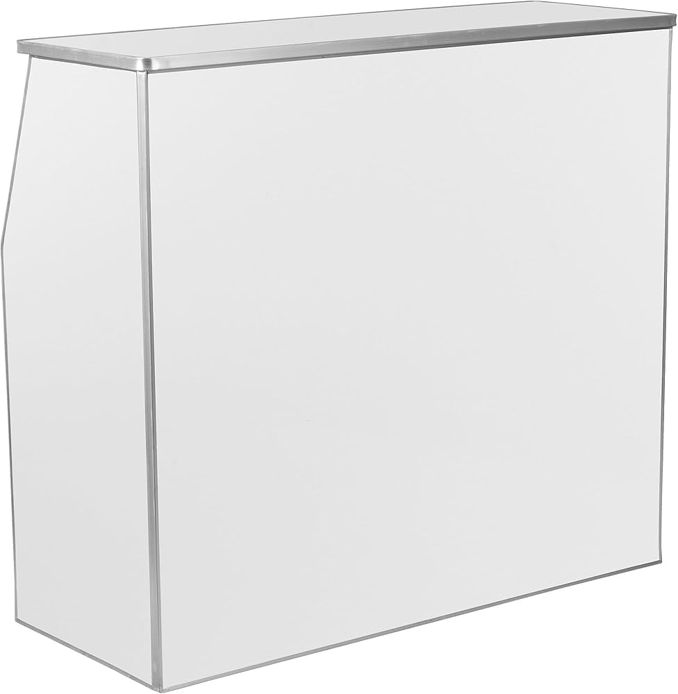 4' Folding White Bar